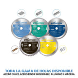 Evolution Hoja de sierra de 255 mm (T255TCT-70MS) de Evolution para cortar acero fino: la hoja de sierra de metal con punta de carburo no genera calor, rebabas ni chispas