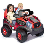 FEBER - Challenger 12 V Coche, Coche de 2 Plazas Deportivo, Color Rojo, Alcanza 5,3km/h, Incluye Batería y Cargador, Autonomía de 40 min, para Niños de 3 a 7 años, Famosa (800008262)