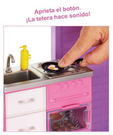 Barbie Dreamhouse Casa de Muñecas - La casa de Sus Sueños , 3 Pisos y 8 Habitaciones - Ascensor - Luz y Sonido - 70 Accesorios Regalo para Niños de 3-7 Años, GNH53