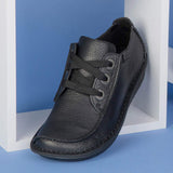 Clarks Funny Dream, Zapatos de Cordones Derby Mujer, Negro (Black Leather), 39.5 EU