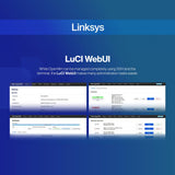 Linksys Velop Wrt Pro 7 - Router WiFi 7 tribanda, velocidades de hasta 10 680 Mbps, OpenWrt LuCI, Puerto WAN de 2,5 Gbps y 4 Puertos Ethernet de 1 Gbps