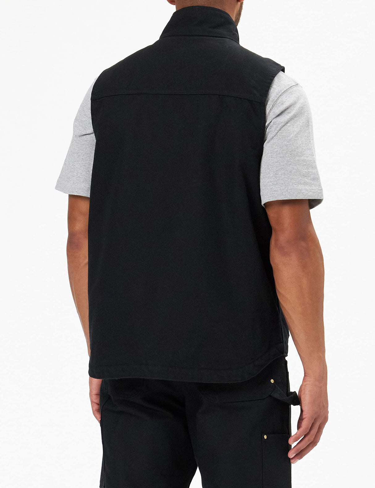 Carhartt Washed Duck Lined Mock Neck Vest, Ropa Exterior de Trabajo Hombre, Negro (Black), M