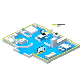 FRITZ!Powerline 1220 Set International - Adaptador/Extensor de Red por línea eléctrica, PLC, Compatible HomePlug AV2, IEEE P1901, 1200 Mbps, 2 Puertos LAN Gigabit, Toma de Corriente integrada