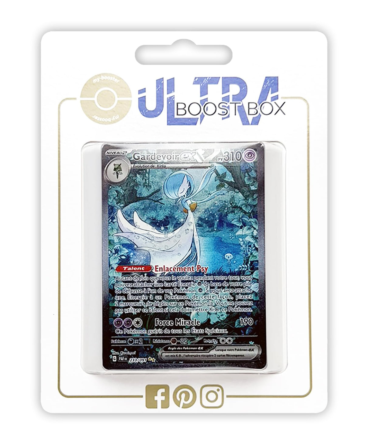Gardevoir ex 233/091 Alternativo Pokémon Gallery Secreta - Ultraboost X Écarlate et Violet 4.5 - Destinées de Paldea Box de 10 cartas Pokémon Francés