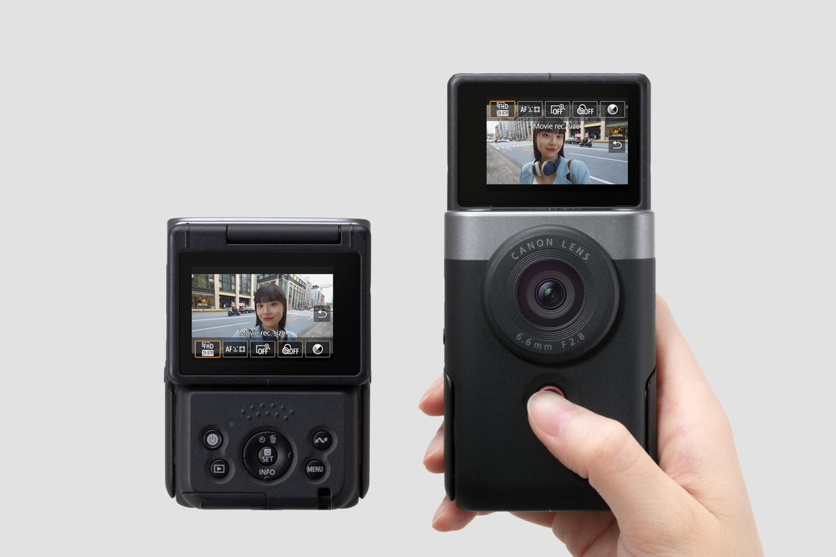 Canon Powershot V10 Vlogging Kit + Accesorios, Cámara Vlogging y Streaming, Sensor 1" 20,9 MP, Vídeo 4K, Objetivo 19mm, Conectividad WiFi, Bluetooth y USB-C, Pantalla Táctil Ángulo Variable, Negro