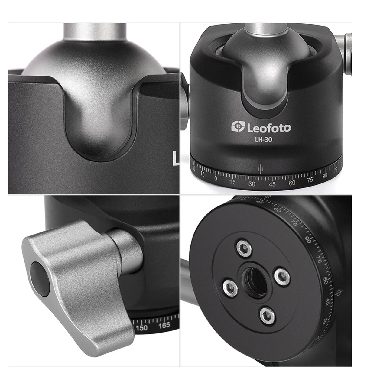 Leofoto - Ranger - Trípode de Carbono con Cabeza de Bola - Ligero - Patas Ajustables en 3 ángulos - Ideal para fotografía Macro - LS-253CM+LH-30
