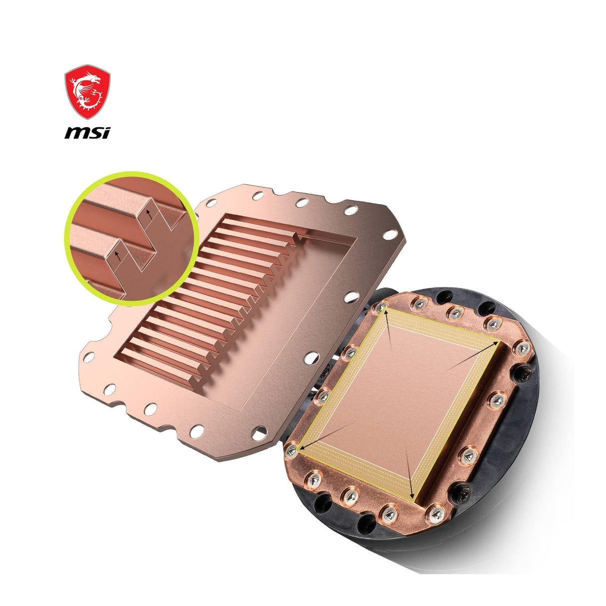 MSI MAG CORELIQUID E360 Refrigeración líquida CPU - Cold plate de Cobre Ampliada, ARGB y Ventiladores FDB,Bloque de Agua Cámara-Dual, Radiador Flujo Dividido, Mystic Light-Intel y AMD , blanca