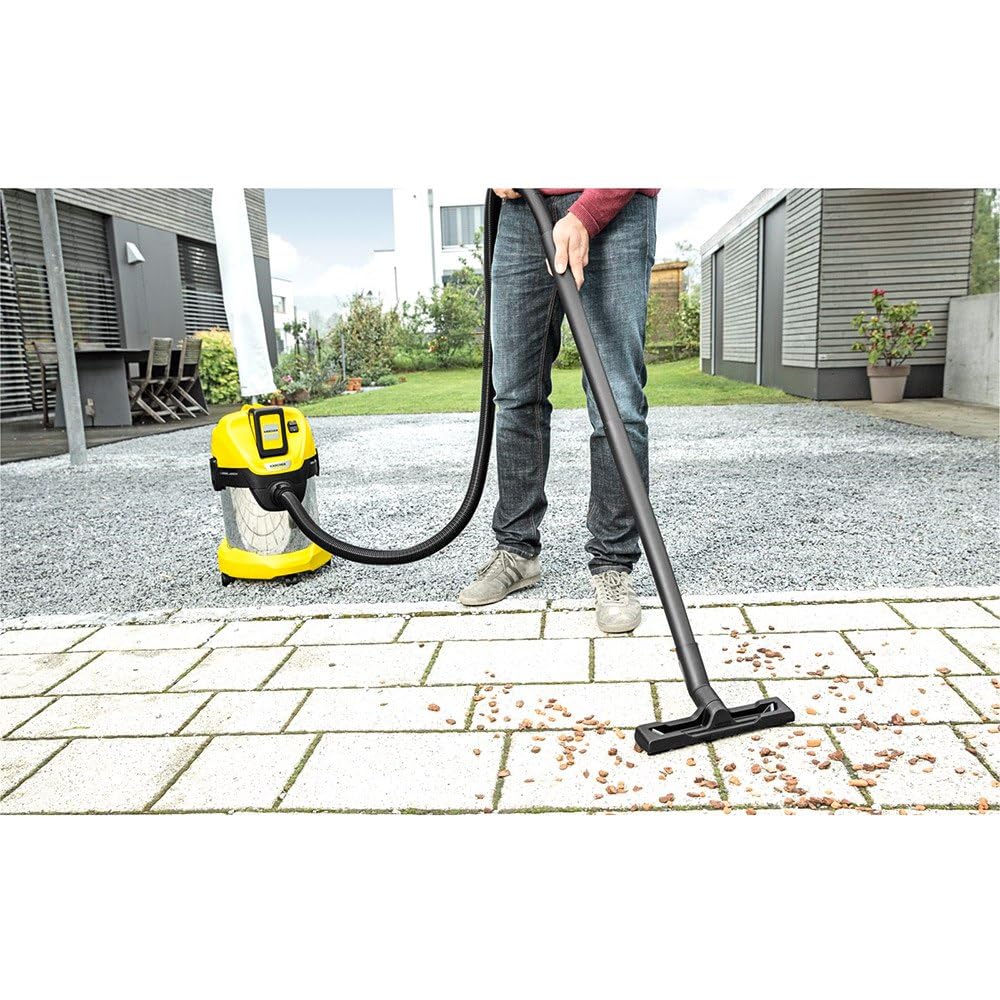 Kärcher 36 V Aspirador multiuso WD 3 Battery Premium, aspiración en seco y húmedo, filtro de cartucho, manguera: 2 m, capacidad: 17 l, potencia: 300 W, compatible con batería 36 V, batería no incl.