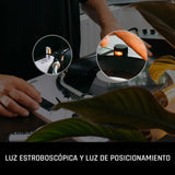 Lenco L-3808 Tocadiscos USB DJ con Direct Drive - 33/45 rpm, sistema de captación magnética, iluminación de aguja y digitalización para PC, Negro