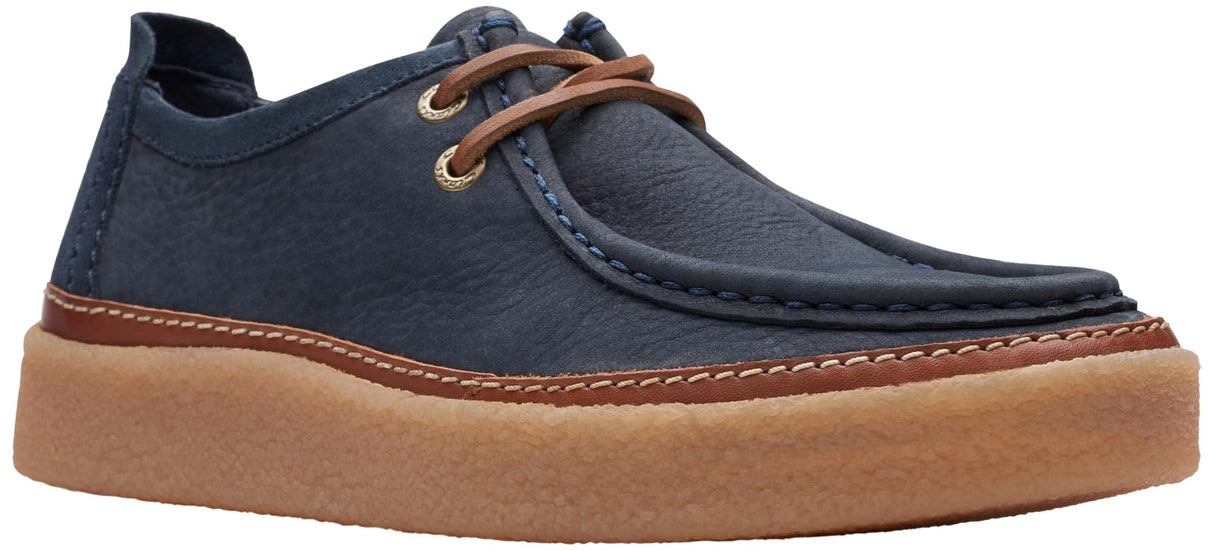 Clarks Clarkwood Moc, Derby Hombre, Navy Nubuck, 44 EU