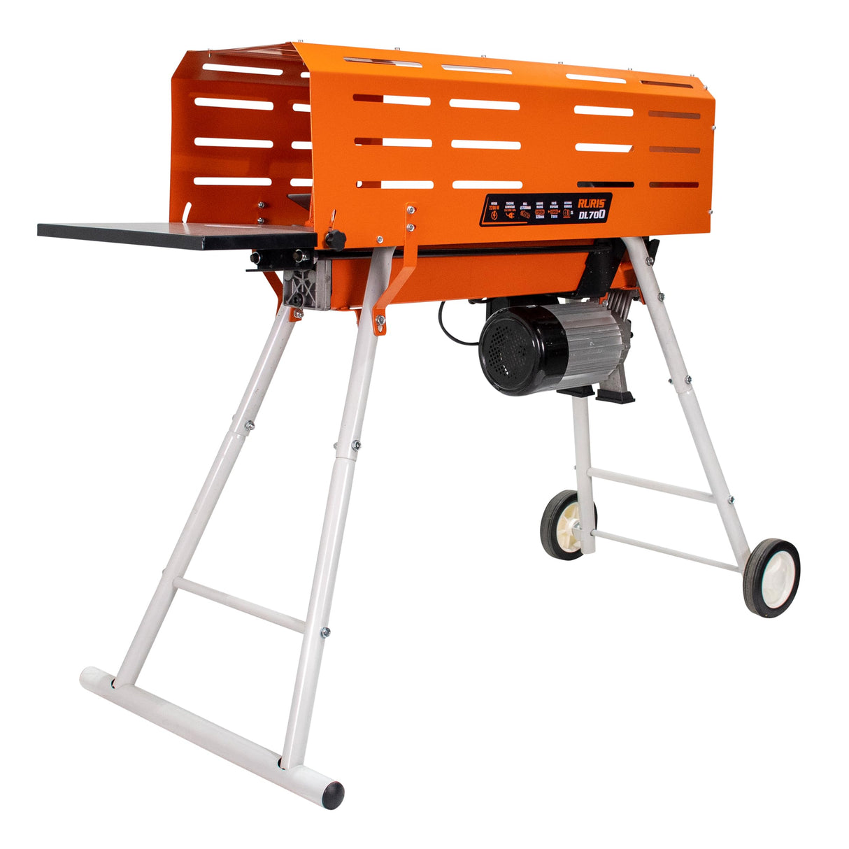 RURIS Ruris DL700-2200 W - Divisor de troncos eléctrico - con soporte y jaula
