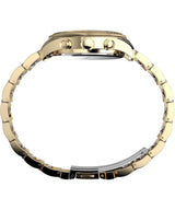 Timex Trend Reloj para Mujer, Pulsera de aleación Dorada, Esfera Negra, Caja Dorada, 38 mm, TW2Y28300