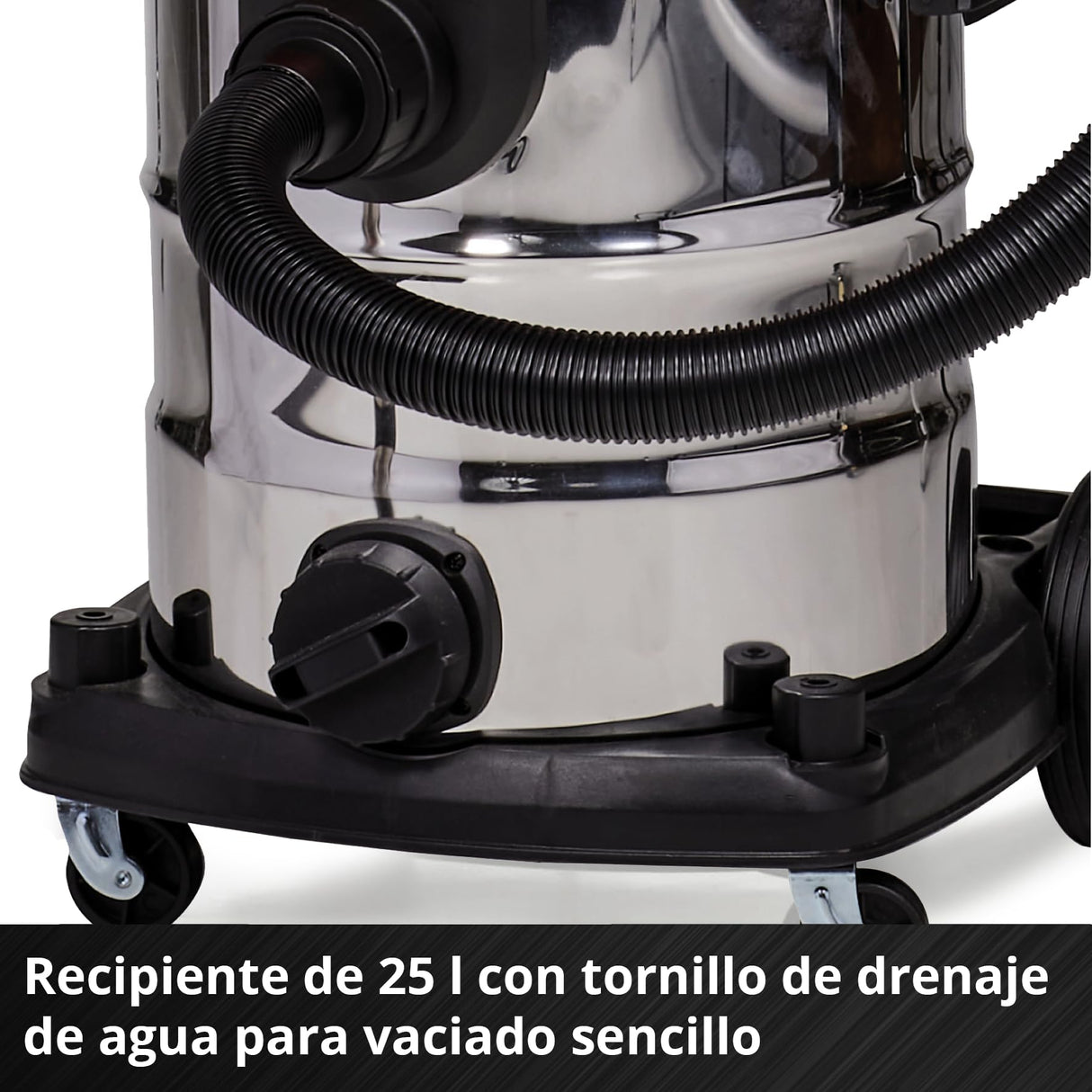 Einhell Aspirador en seco y húmedo con batería TE-VC 36/25 Li S-Solo Power X-Change (iones de litio, 2x 18V, modo ECO/BOOST, potencia de aspiración 150 mbar, 25 L, sin batería ni cargador)