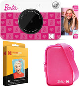 Kodak x Barbie Printomatic Cámara Digital de Impresión Instantánea a Color Completa Paquete de Inicio Barbie (Estilo Icónico) + Estuche de Cámara Deluxe Barbie + Papel Zink (20 Hojas)
