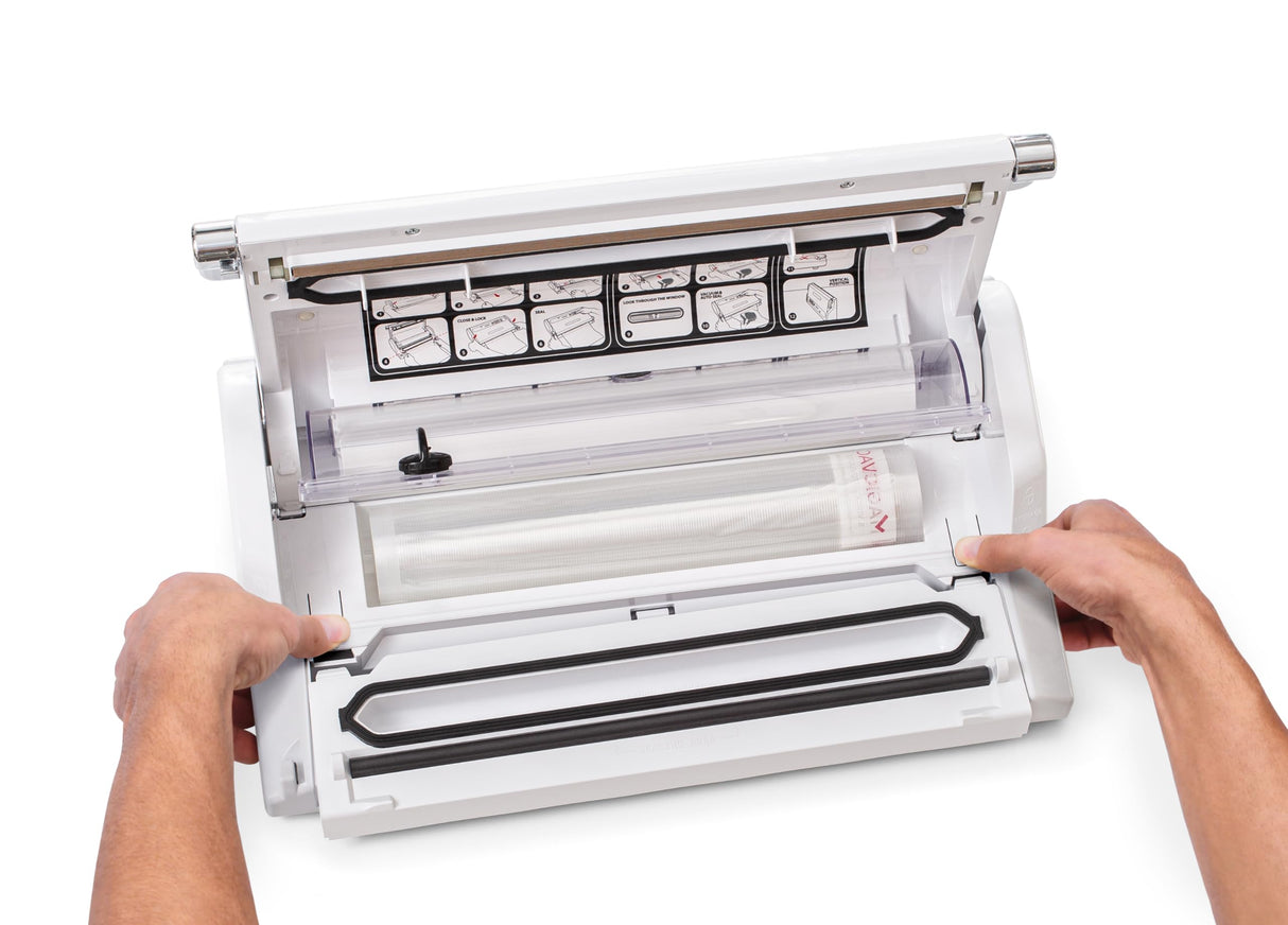 Magic Vac Axolute, Máquina Envasadora al Vacío Multifunción Profesional para Bolsas al Vacío, con Potente Motor y Kit de Envasado al Vacío, Sistema Patentado Made in Italy, Color Blanco