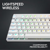 Logitech G Pro X TKL Lightspeed, Teclado inalámbrico para Gaming- Blanco - UK - Tactile