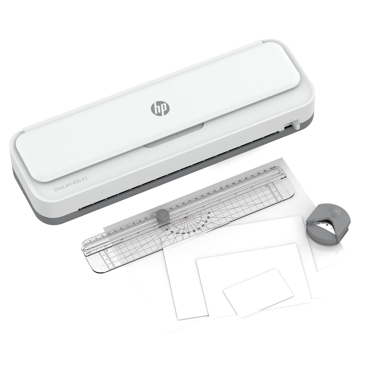HP OneLam 3161 - Laminadora A3, 75/80-125 micrones, incluye línea de corte, redondeador de esquinas y láminas de laminación