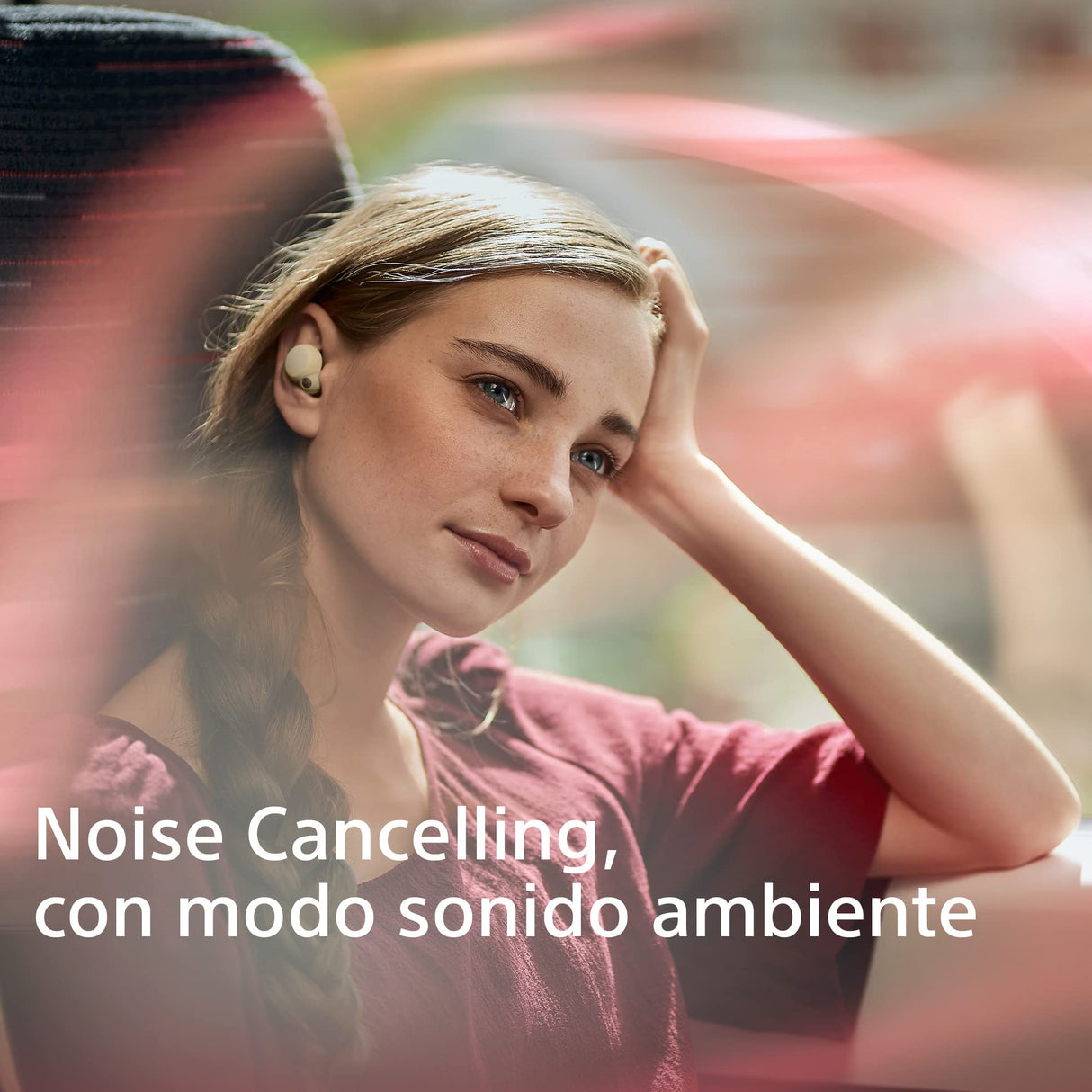 Sony Auriculares LinkBuds S True Wireless Noise Cancelling, Ultraligeros para llevarlos cómodamente Todo el día, Calidad de Llamada cristalina, hasta 20 H de batería con Estuche de Carga, Crudo