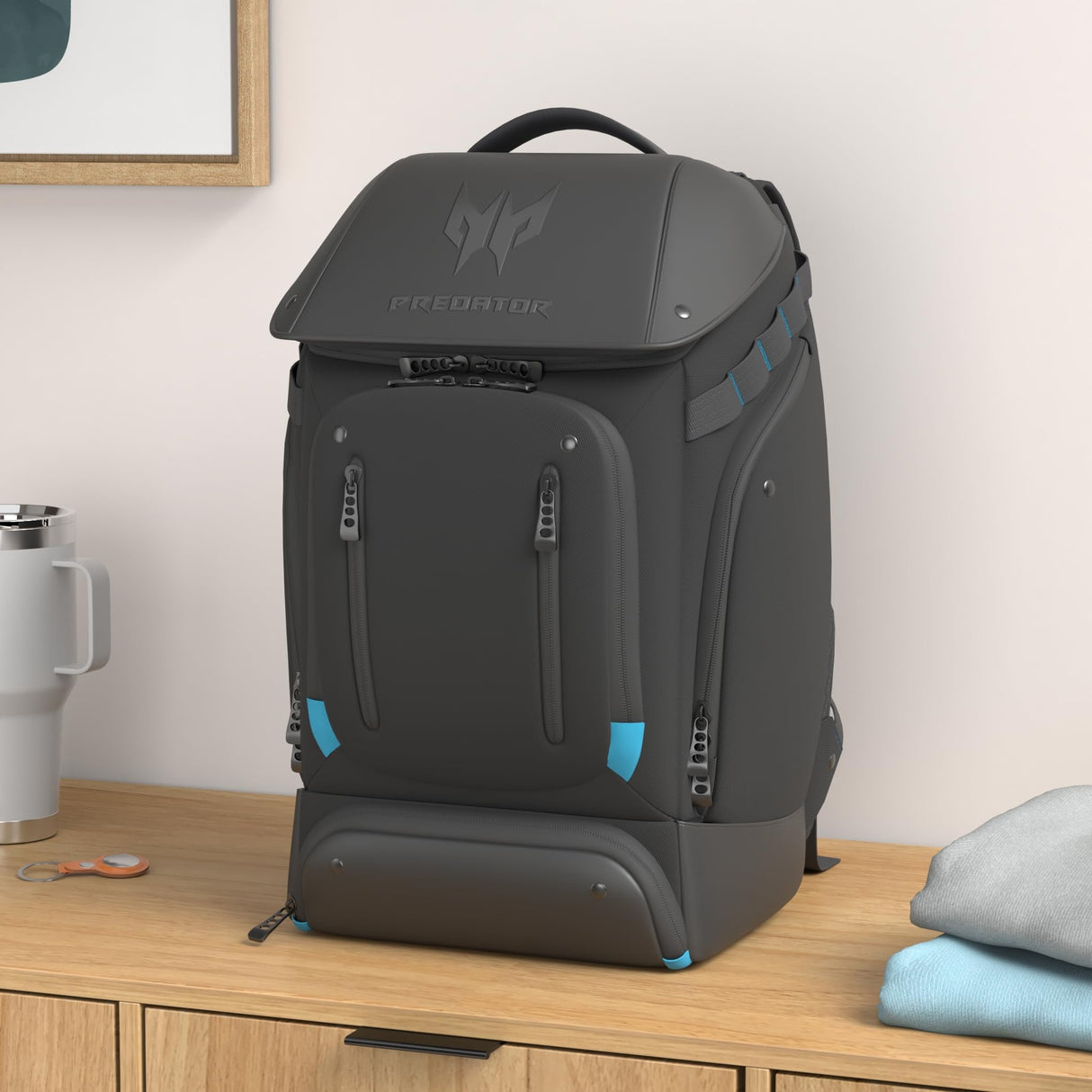 Acer PBG591 Predator Utility - Mochila de Viaje Resistente al Agua y a Prueba de desgarros, se Adapta y Protege una Laptop Predator Gaming de hasta 17.3 Pulgadas, Color Negro con Detalles Verde