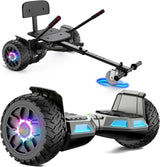 SISIGAD Hoverboard go Kart Seat,8.5" Off Road Hoverboards with LED Lights, All Terrain Hoverboards, Self Balancing Scooter with Bluetooth