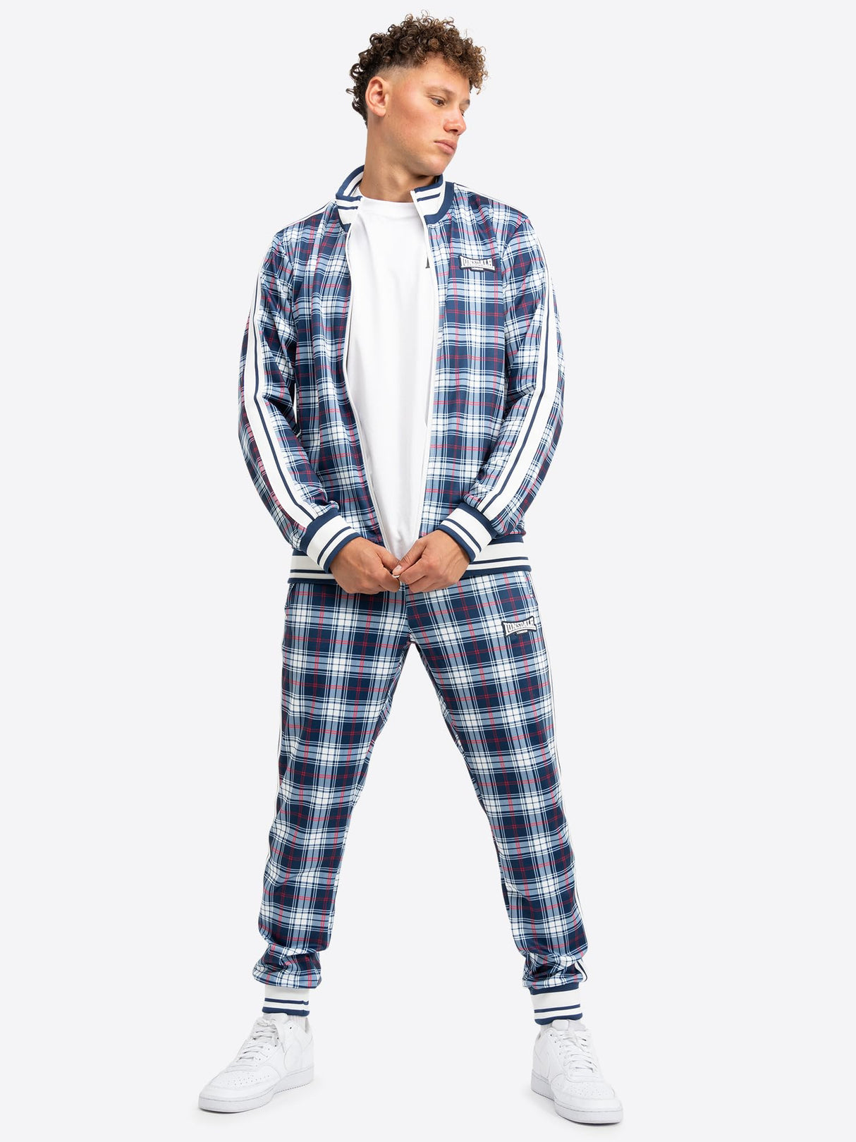 Lonsdale Wembely Traje, Azul Marino/Blanco/Rojo, M Hombres
