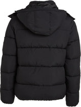 Calvin Klein Cazadora acolchada Hombre Essentials con capucha, Negro (Ck Black), XXS