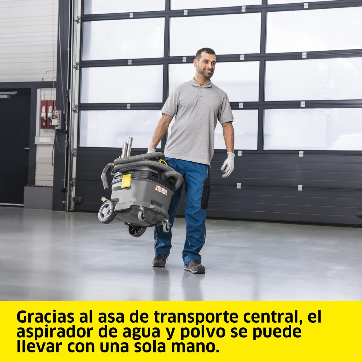 Kärcher Aspirador en seco y húmedo NT 30/1 Tact L, Potencia: 1380 W, depósito: 30 l, Manguera de succión: 2,5 m, Boquilla barredora de Suelos (360 mm), Boquilla para Ranuras
