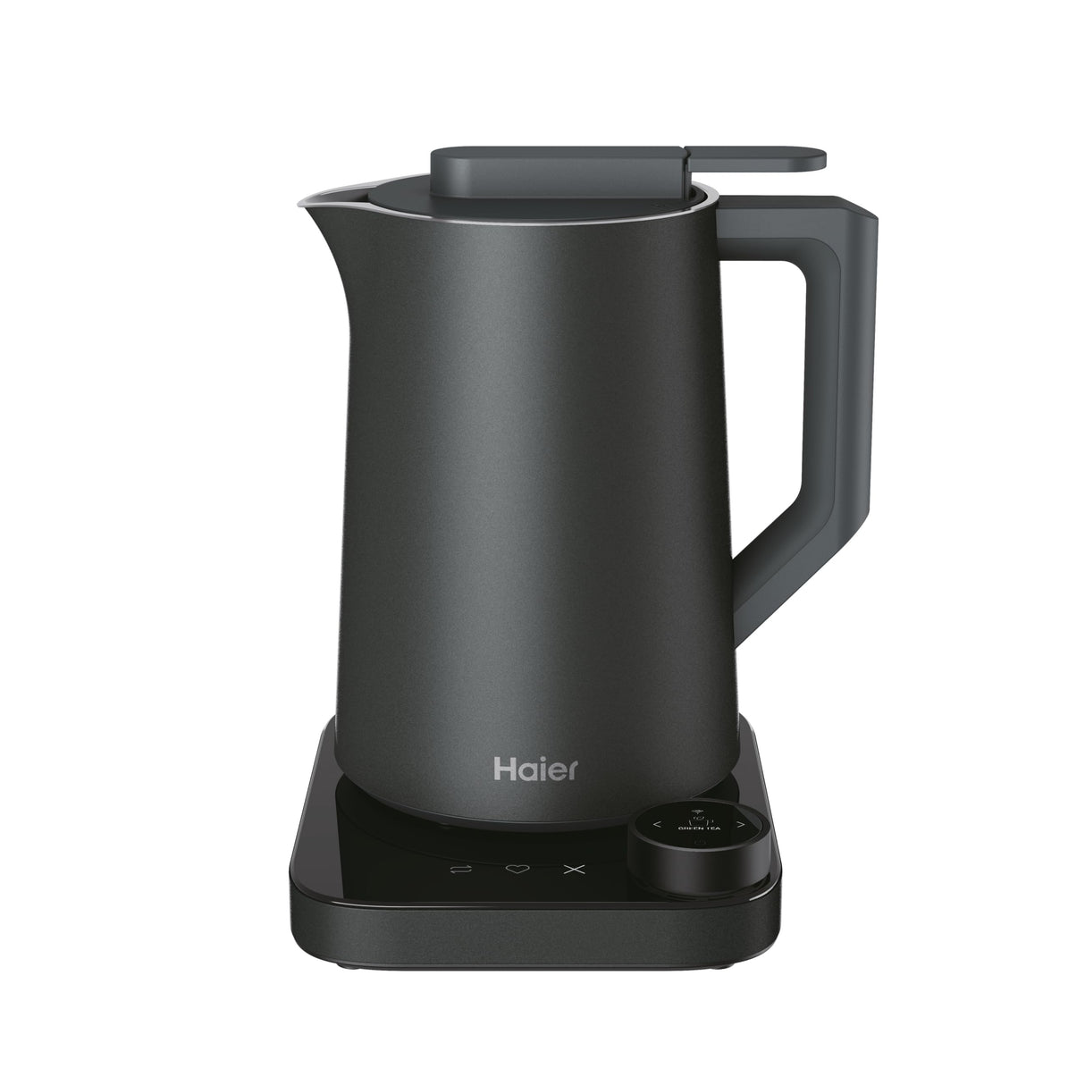 Haier Hervidor Inteligente Series 7 con Control de Temperatura por grado, Pantalla LCD, 6 programas automáticos, Mantener Caliente, Acero inoxidable, Ahorro de energía, 1,3 L, 2000 W, Gris