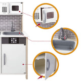 WOOMAX Cocina Juguete de Madera con luz y Sonidos, con Accesorios y Utensilios de Cocina, para niños Desde 3 años (49026)