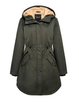 Orolay Chaqueta Mujer Invierno Parka de Mujer con Capucha y Forro Polar Chaqueta Acolchada para el Invierno Verde L