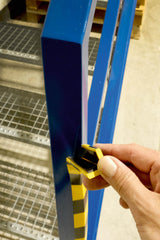 Durable Perfil protector de esquinas C20 magnético, 1 m, paquete de 5 unidades, color amarillo/negro, 1111130