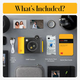 KODAK Smile+ Cámara Digital instantánea 2-en-1 y Impresora Bluetooth - 10MP, Lente giratoria con Efectos, Fotos Adhesivas Zink 2x3”, Imprime Desde App en Dispositivos Inteligentes - Negro