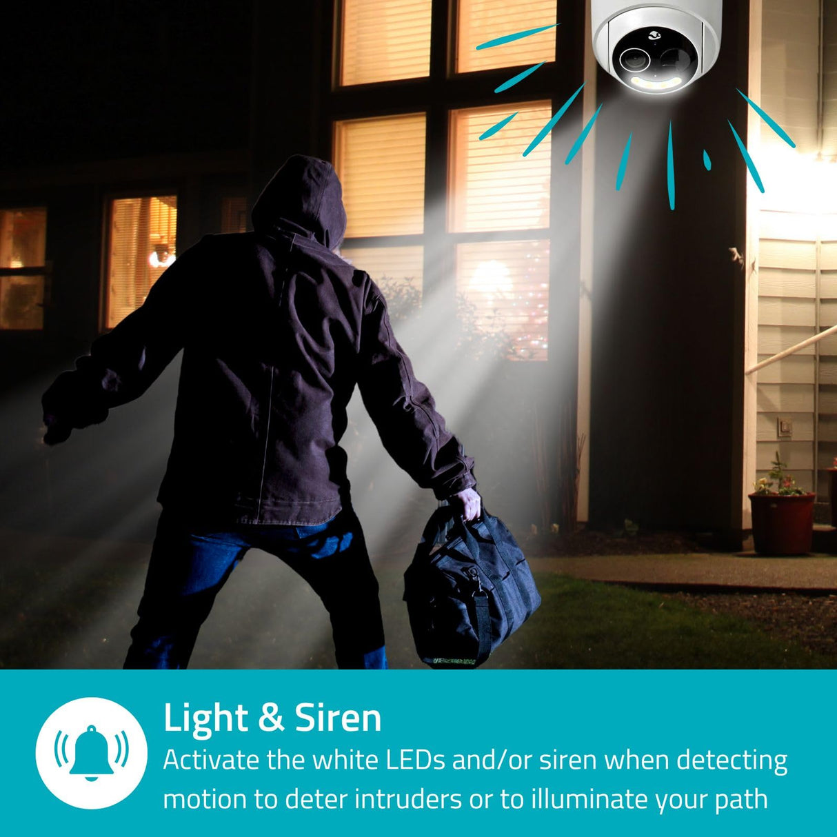 Nedis SmartLife Outdoor Camera | 4G | Full HD 1080p | Pan Tilt | IP65 | Cloud Storage (Optional) / microSD (Not Included) | 5 V DC | with Motion Sensor | Night Vision | White