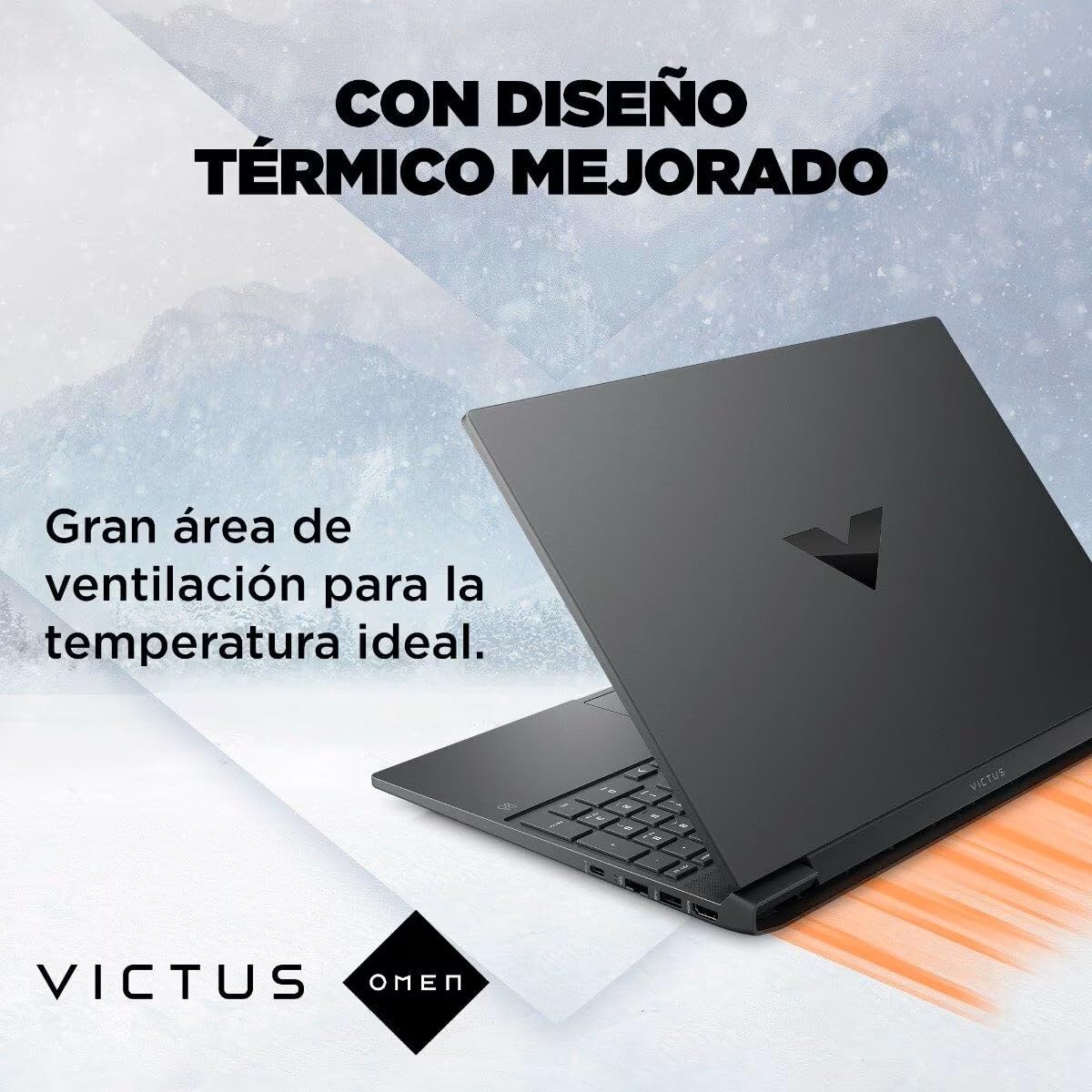 HP Victus 15-fb3021ns - Ordenador portátil Gaming de 15.6" FHD (AMD Ryzen 5-8645HS, 16GB RAM, 512GB SSD, NVIDIA GeForce RTX 3050, Sin Sistema Operativo) Gris - Teclado QWERTY Español