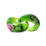 Swarovski Brazalete Dulcis, Conjunto (2), Talla octogonal, Pavé, Multicolor, Baño tono oro