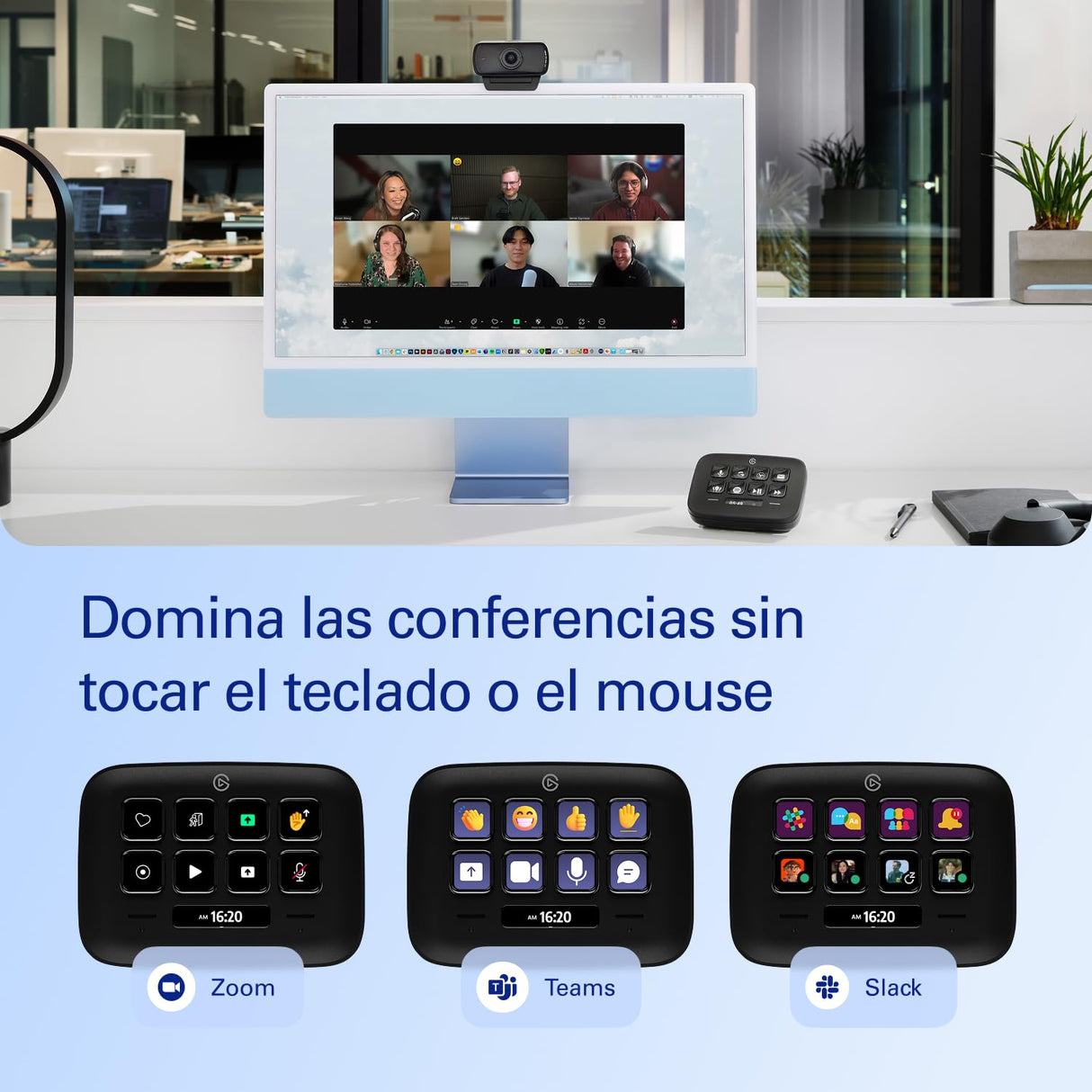 Elgato Stream Deck Neo (Negro) – 8 Teclas Personalizables, 2 Touch Points, Vuela por Tus tareas y procesos - Controla Word, Excel, PowerPoint, Teams, Zoom, Spotify, etc. - para Mac y PC