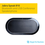 Jabra Speak 810 Speaker per telefono - Altoparlante per grandi conferenze certificato Microsoft con cavo USB-A e, Bluetooth - Collegabile al computer, tablet o telefono