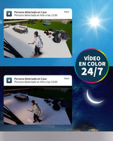 Arlo Pro 5 Camara de Vigilancia WiFi Exterior 2K, Camara Vigilancia WiFi Interior, Sensor de Movimiento, Alarmas Para Casa, Visión Nocturna Color, Prueba Arlo Secure Incluida, 4 Cámaras, Blancas