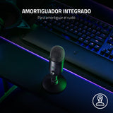 Razer Seiren V2 X - USB-Mikrofon für Streamer (25-mm Mikrofon, Supernieren-Richtcharakteristik, Verstärkungsbegrenzer, Mikrofonüberwachung, Schockdämpfer) Noir