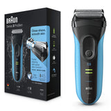 Braun Series 3 ProSkin 3040s - Afeitadora eléctrica/máquina de afeitar recargable Wet & Dry (de uso en húmedo y seco) color azul