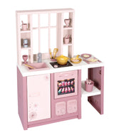Smoby – Loft Cocina de Juguete Fleur – Cocina Infantil de Estilo Loft Moderno con fogones, Horno, Nevera y 27 Accesorios, para niños a Partir de 3 años