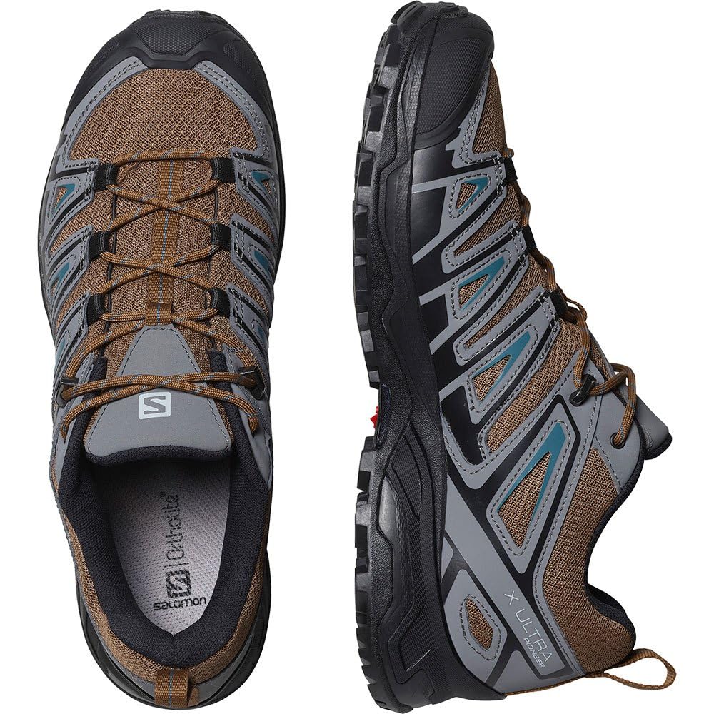 Salomon X Ultra Pioneer Aero Zapatillas de Senderismo para Hombre, Sujeción del pie segura, Estabilidad y amortiguación, Mayor agarre, Toffee, 40