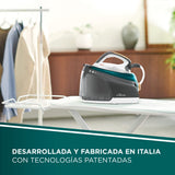 Polti La Vaporella XT120C, Plancha de Vapor con Caldera, 8,5 Bar de Presión, Función Eco, Autonomía Ilimitada, 1,5 L de Capacidad, Potencia 2350 W, Pulso de Vapor 600 g, Turquesa y Gris