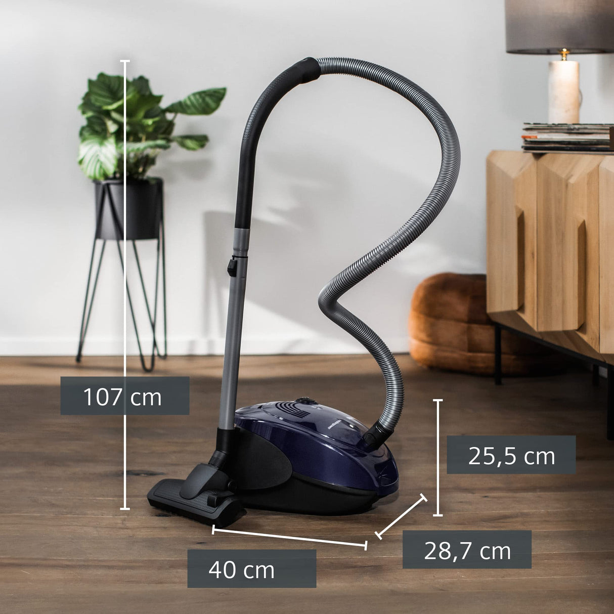 Siemens VS06B1110 - Aspiradora (700 W, B, 34 kWh, 10 A, Aspiradora cilíndrica, Bolsa para el polvo)
