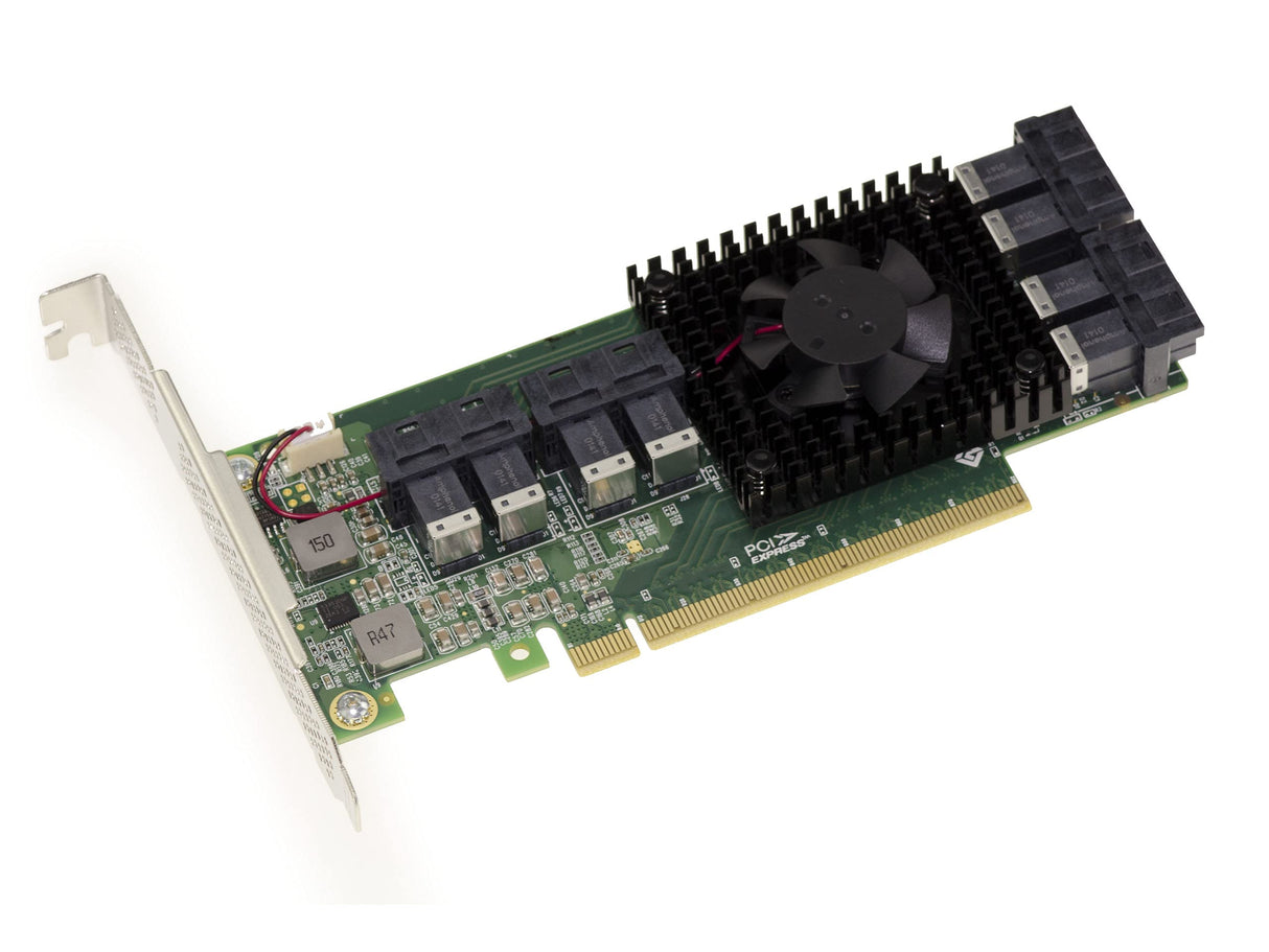 KALEA-INFORMATIQUE Tarjeta PCIe 3.0 x16 para 8 SSD U.2 NVMe (U2 NGFF) u 8 Puertos PCIe x4. Tarjeta de conmutación multihost. Chipset PLX PEX 8749 de Alto y bajo Perfil.