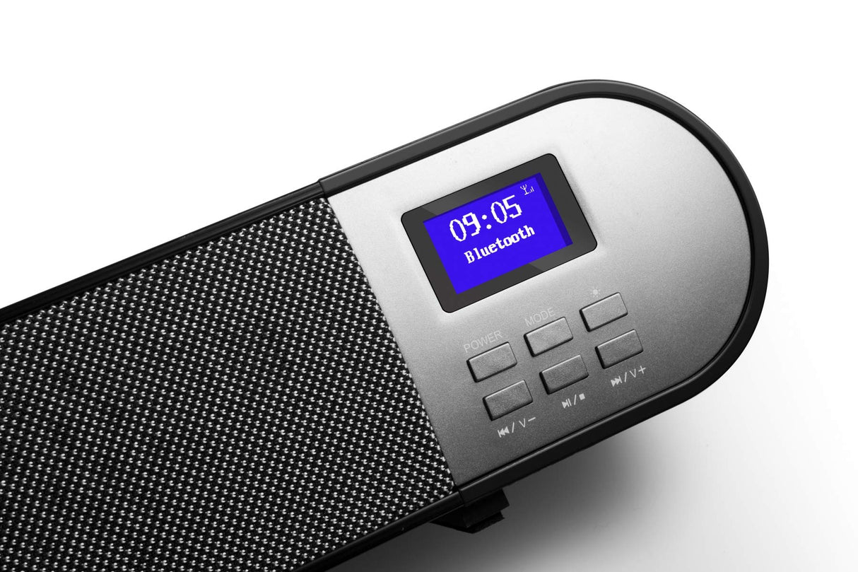 Technaxx Alemania Dab+ FM Barra De Sonido HDMI ARC Bluetooth USB AUX LED Efecto De luz Pantalla LCD con Mando A Distancia Función De Reloj y Alarma TX-139