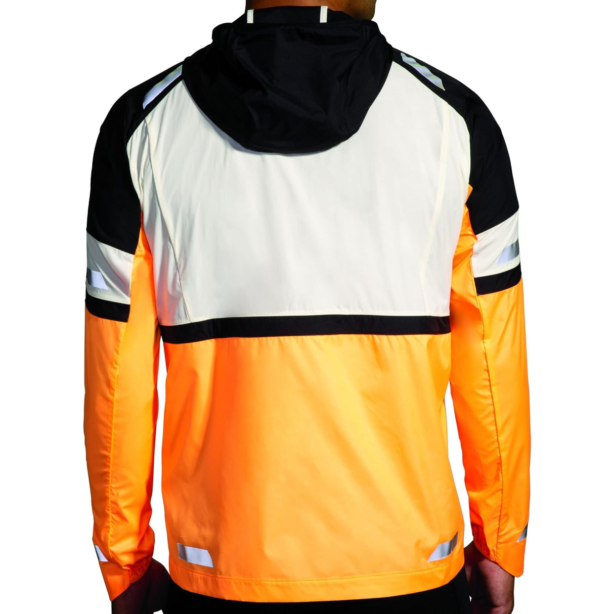 BROOKS 211519167 Run Visible Jacket 2.0 Jacket Hombre Ecru/Fluoro Flash/Black Tamaño 40