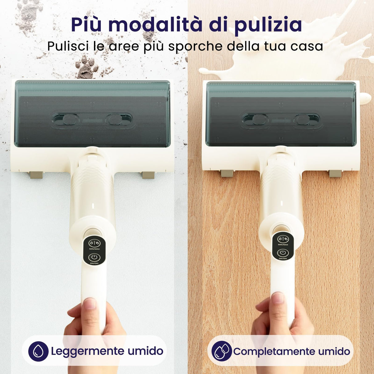 LEFANT LS100 Aspiradora Inteligente Sin Cable, Lavadora de Suelos Duros, 2,65 kg de Aspirador Escoba, 170° de inclinación, 60 Min de limpieza continua, Autolimpieza, Limpieza de Bordes, Ahorra Espacio