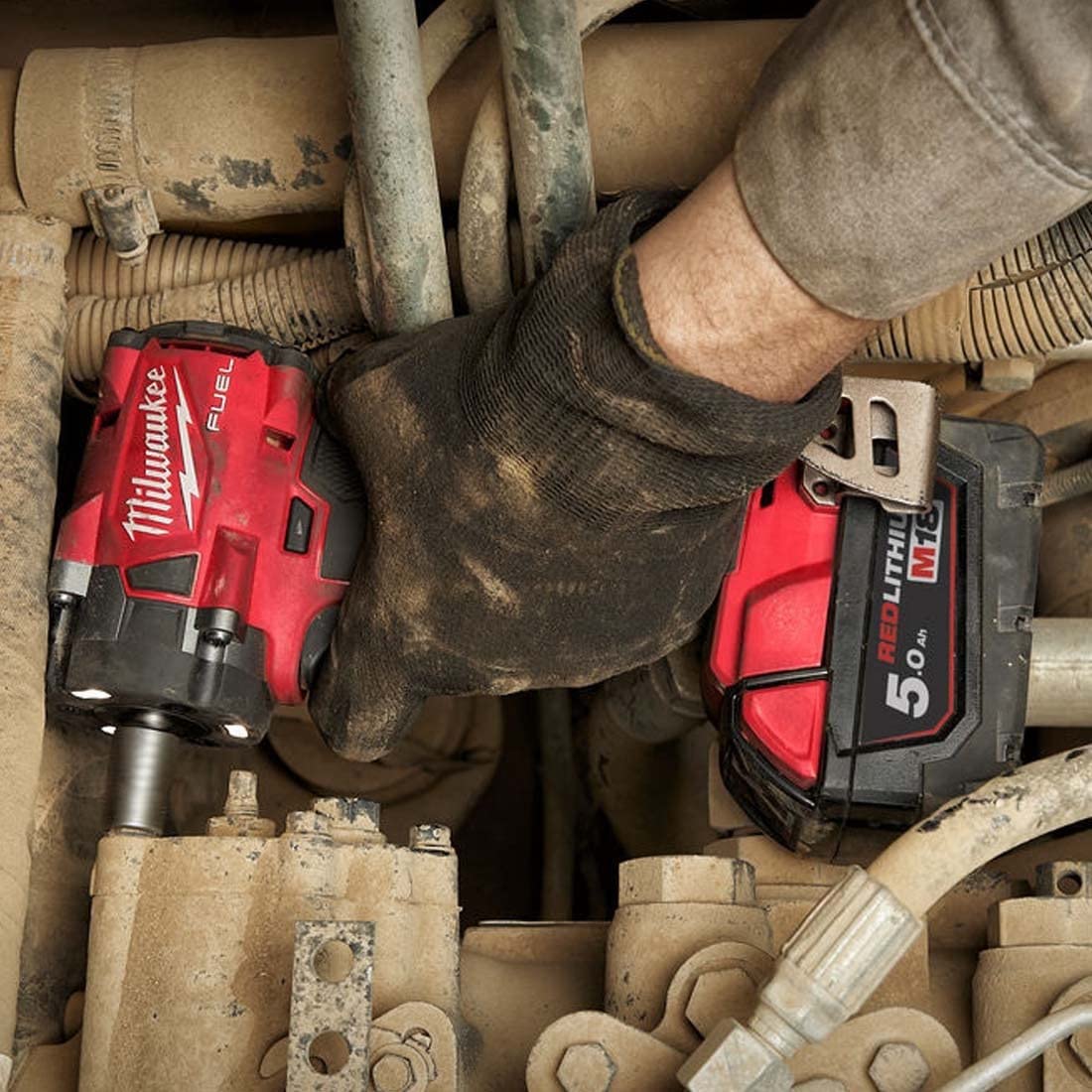 Milwauk Llave Impacto Milwaukee M18 FIW2F12-502X, Rojo, 0