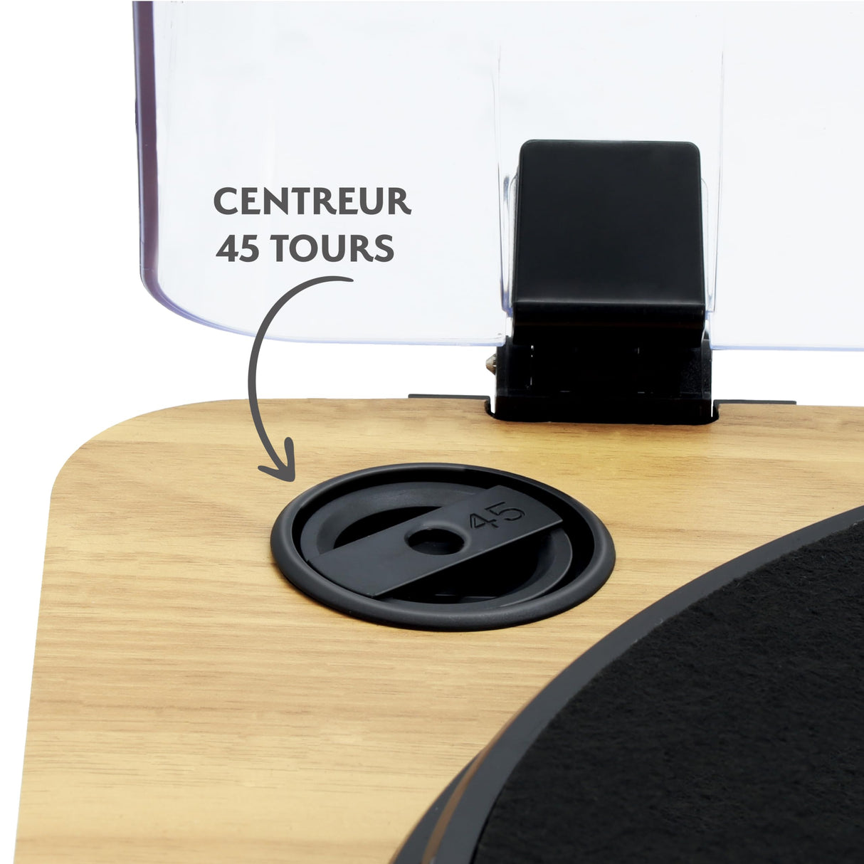Mooov 477361 - Tocadiscos de Vinilo Bluetooth, 3 velocidades, Altavoces estéreo, Potencia 15W, Salida USB para convertir vinilos a Formato Digital, Salida RCA, Acabado en Madera Natural
